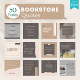200 Bookstore Posts -  Social Media Canva Templates